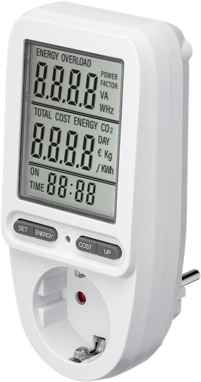 Compteur numérique de coûts énergétiques Pro, pour mesurer la consommation d'énergie et les coûts électriques des appareils électroménagers -