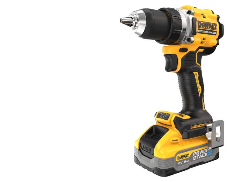 Perceuse visseuse Compacte XR 18V 5Ah Li-ion Brushless POWERSTACK DEWALT